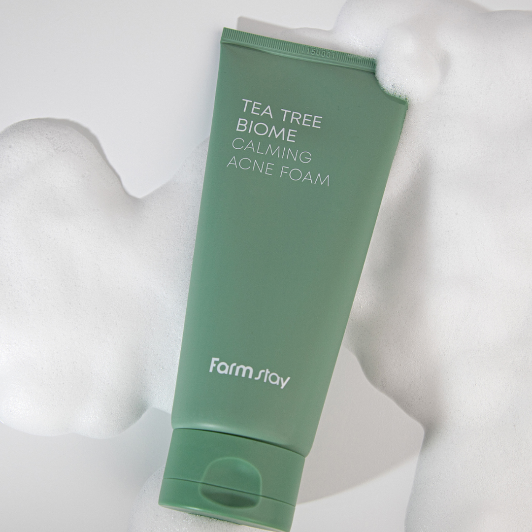 Farmstay Tea Tree Biome Calming Acne Foam 180ml - Shop K-Beauty in Australia