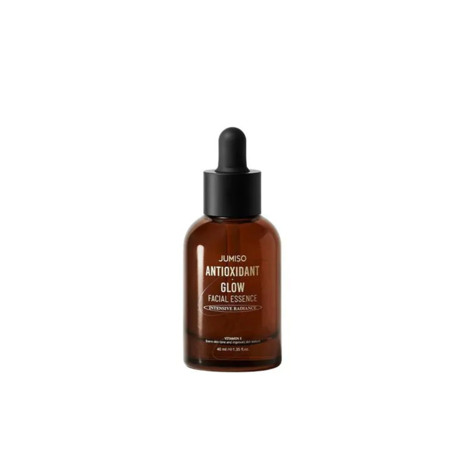 Jumiso Antioxidant Glow Facial Essence 40ml bottle with clear liquid and minimalist packaging, designed to boost skin radiance.