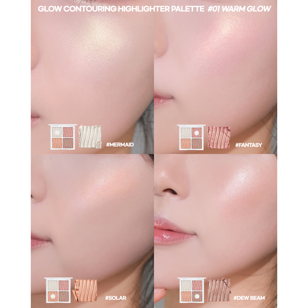 WAKEMAKE Glow Contouring Highlighter Palette (1 Colour) - Shop K-Beauty in Australia