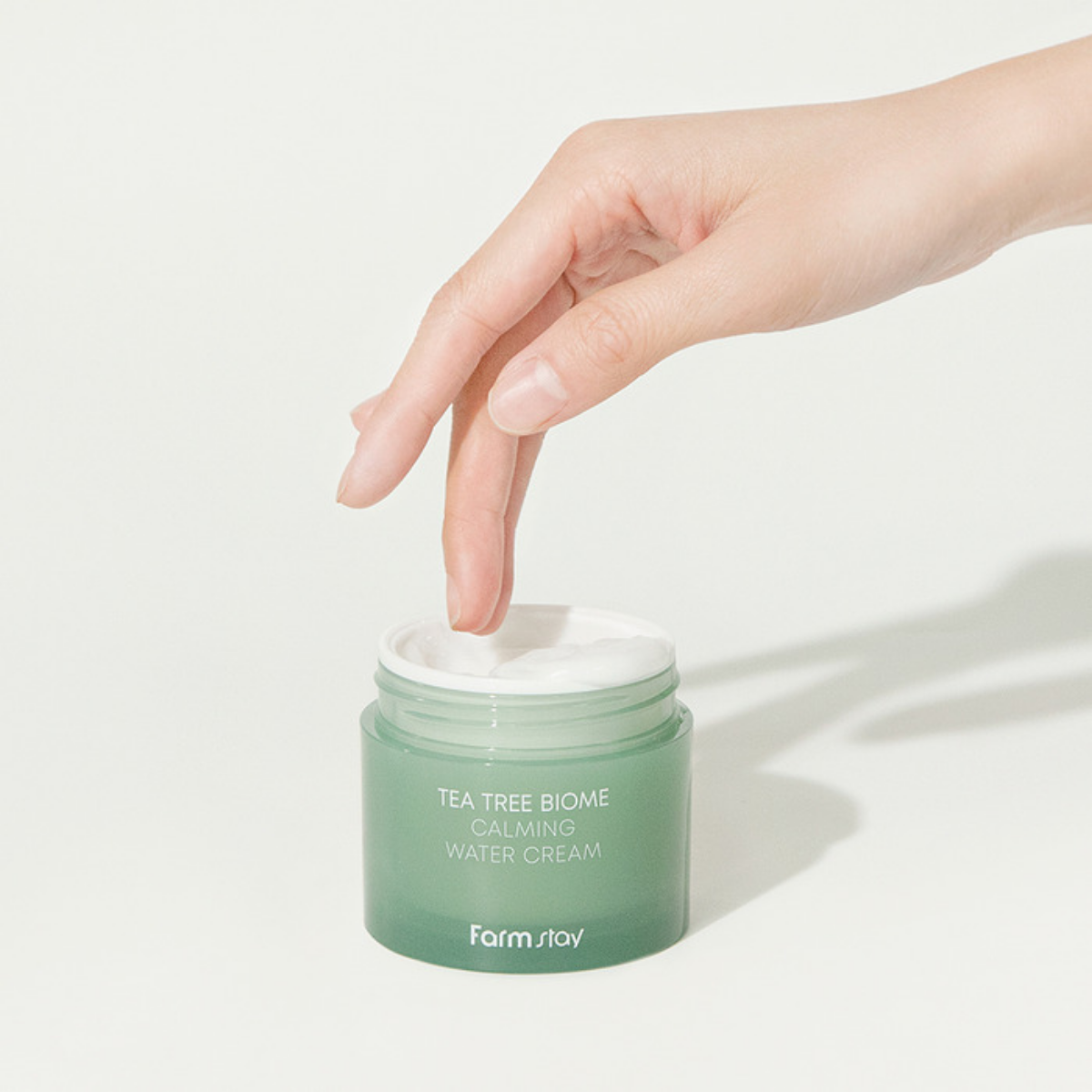 Farmstay Tea Tree Biome Calming Water Cream 80ml face moisturizer with lightweight, soothing texture and natural ingredients.