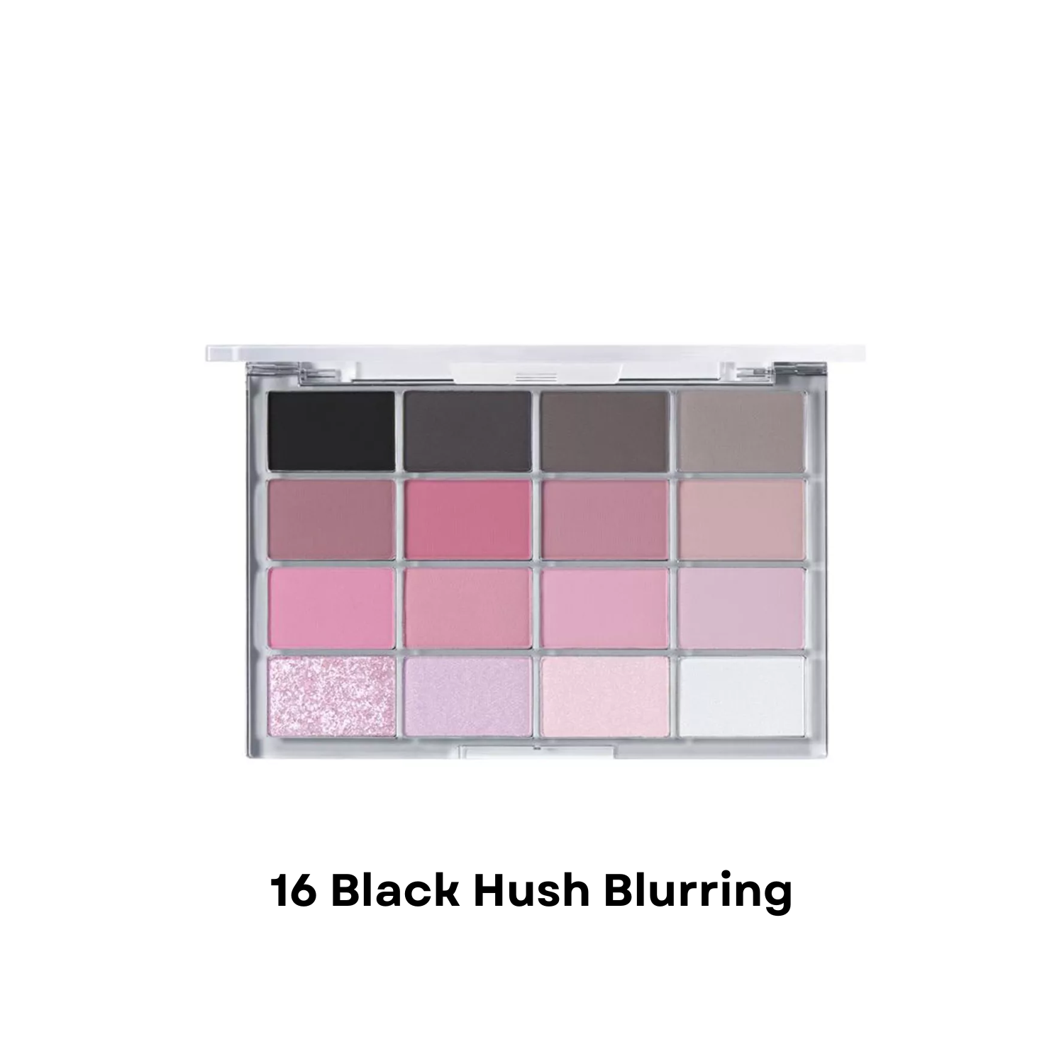 Wakemake Soft Blurring Eye Palette with neutral and warm eyeshadow shades displayed in a sleek compact.