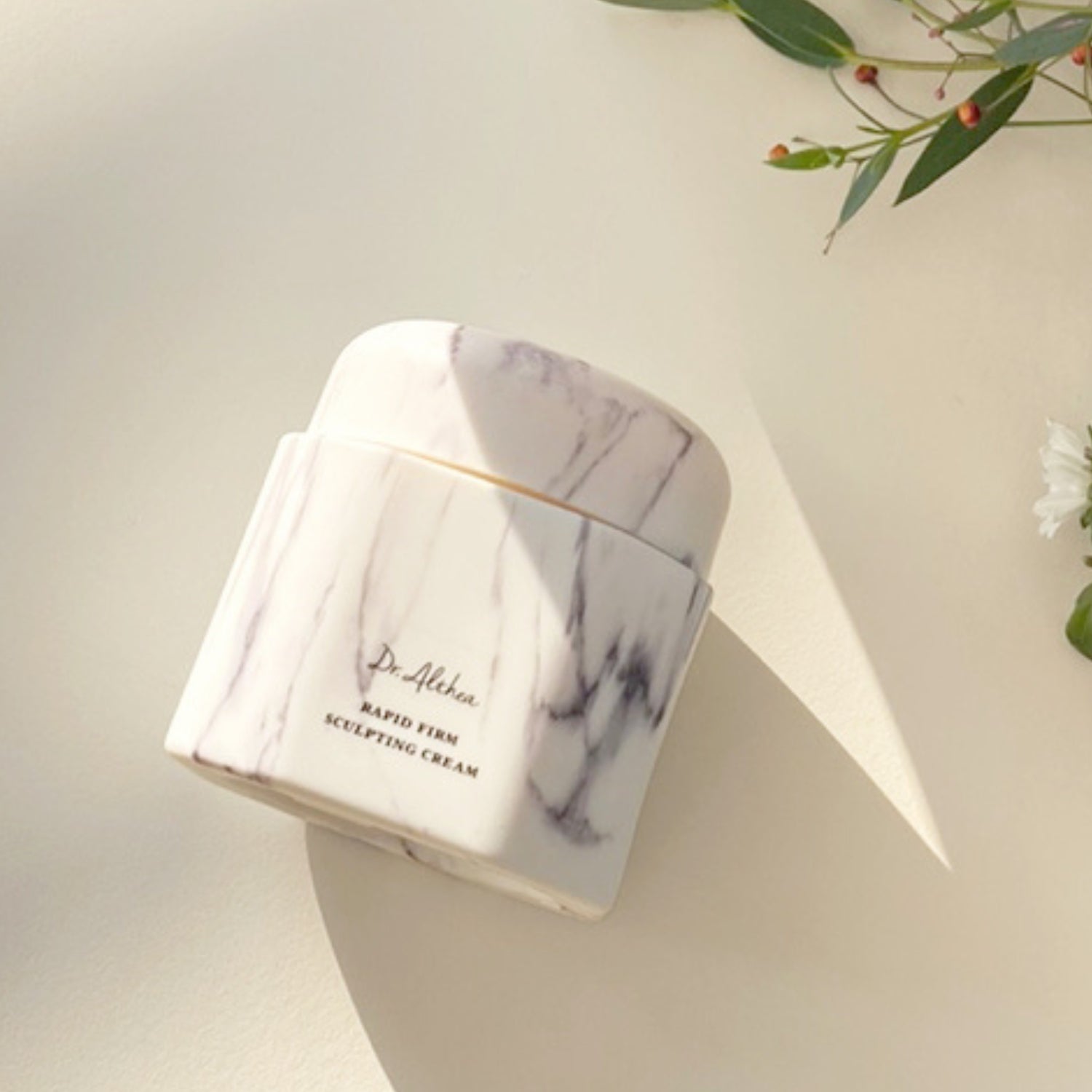 Dr. Althea Rapid Firm Sculpting Cream 45ml face moisturizer jar with smooth, creamy texture and sleek packaging.