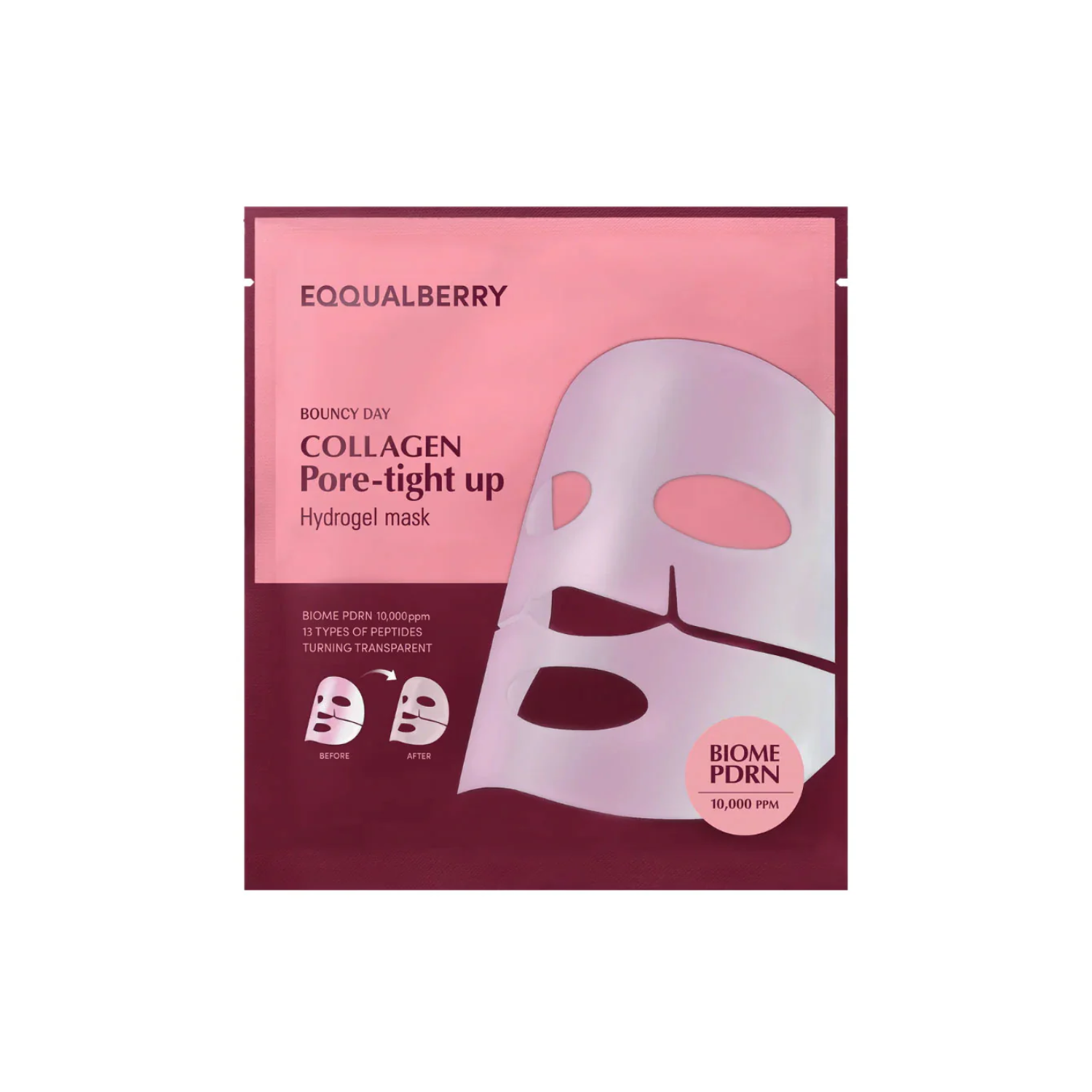 Eqqualberry [CHECK WITH WH] Collagen Pore Tight Up Hydrogel Mask 10pc - Shop K-Beauty in Australia