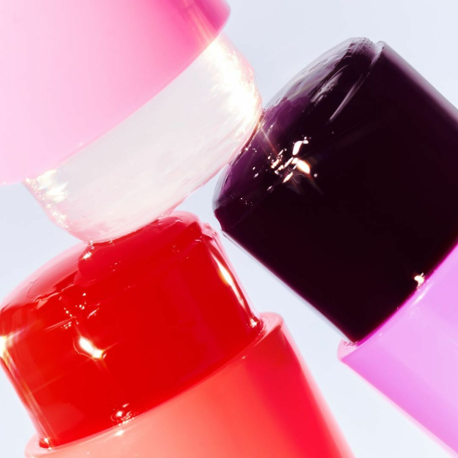 Colorgram Multi Jelly Stick blush in a sleek tube, showcasing the vibrant, glossy pink shade ready for application.
