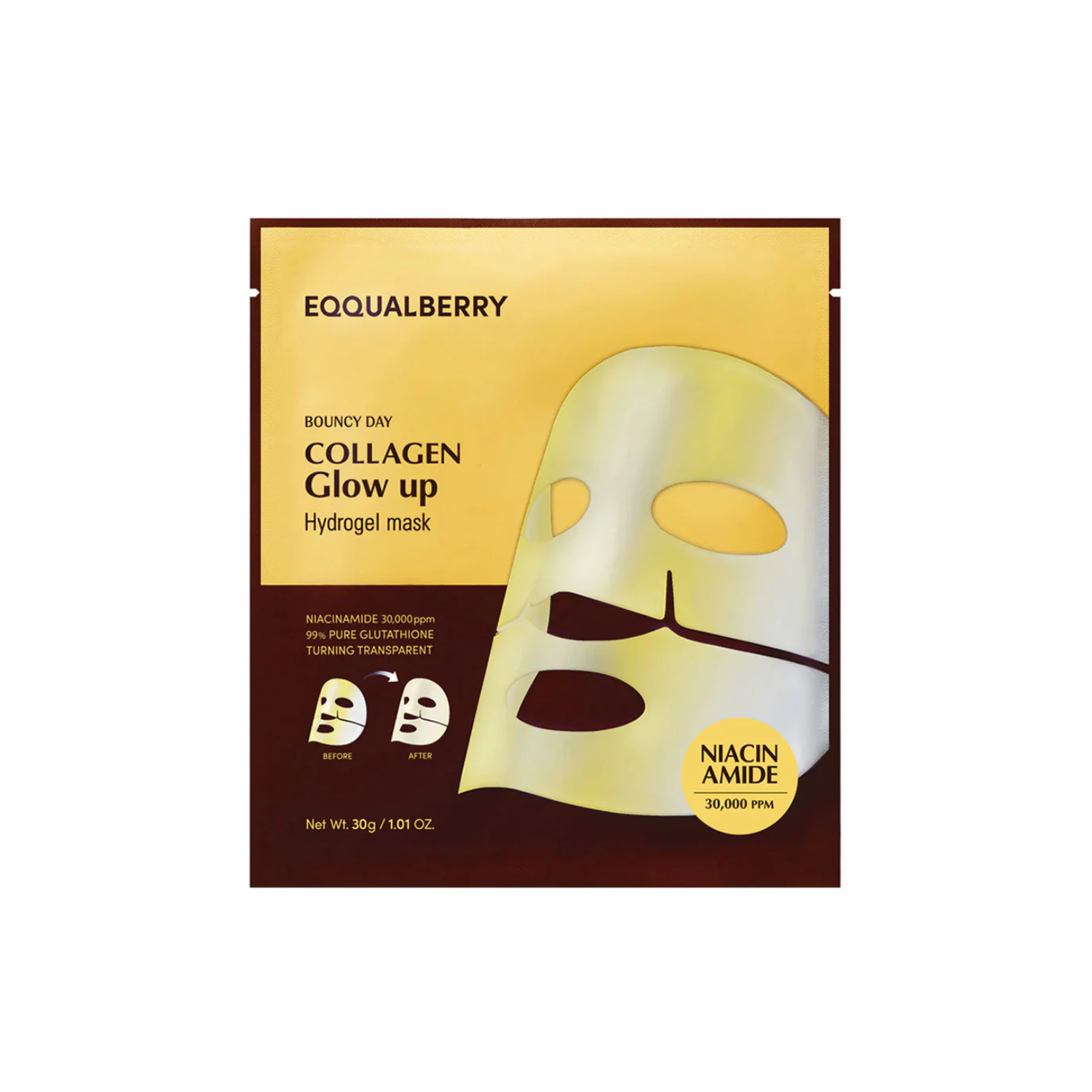 Eqqualberry [CHECK WITH WH] Collagen Glow Up Hydrogel Mask 10pc - Shop K-Beauty in Australia