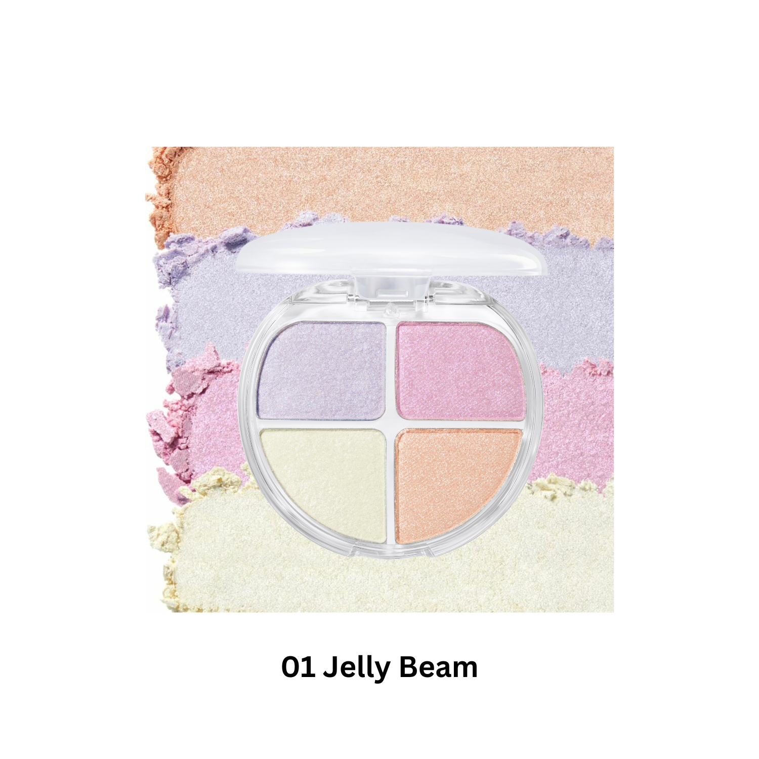 Colorgram Tintin Dory highlighter palette with shimmering shades in a compact, colorful makeup highlighter for radiant skin.