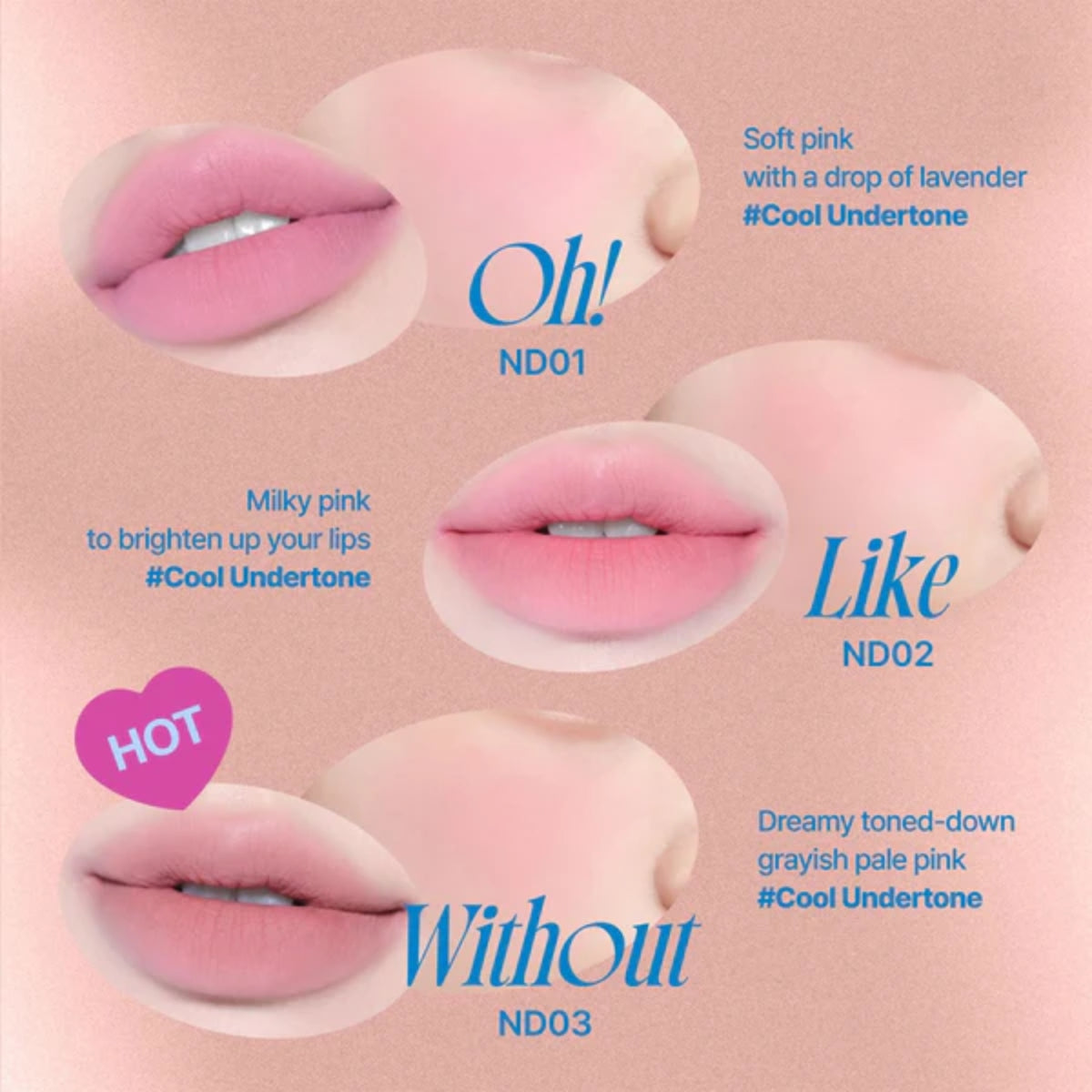 Fwee Lip & Cheek Blurry Pudding Pot blush in a soft, creamy formula, with a smooth, blended application on the cheeks and lips.