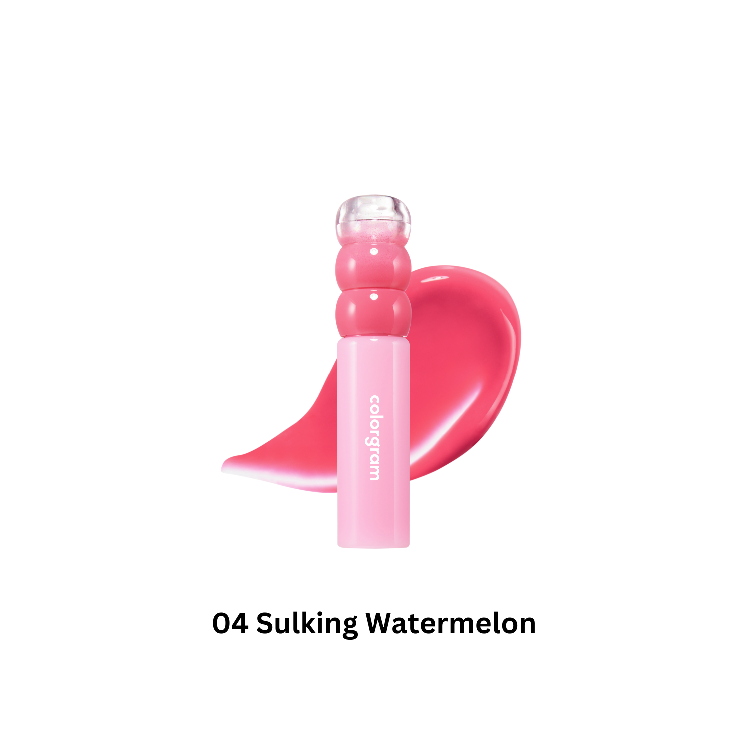 Colorgram Fruity Water Lip Tint in vibrant fruity shade, featuring a sleek tube and applicator for natural, colorful lips.