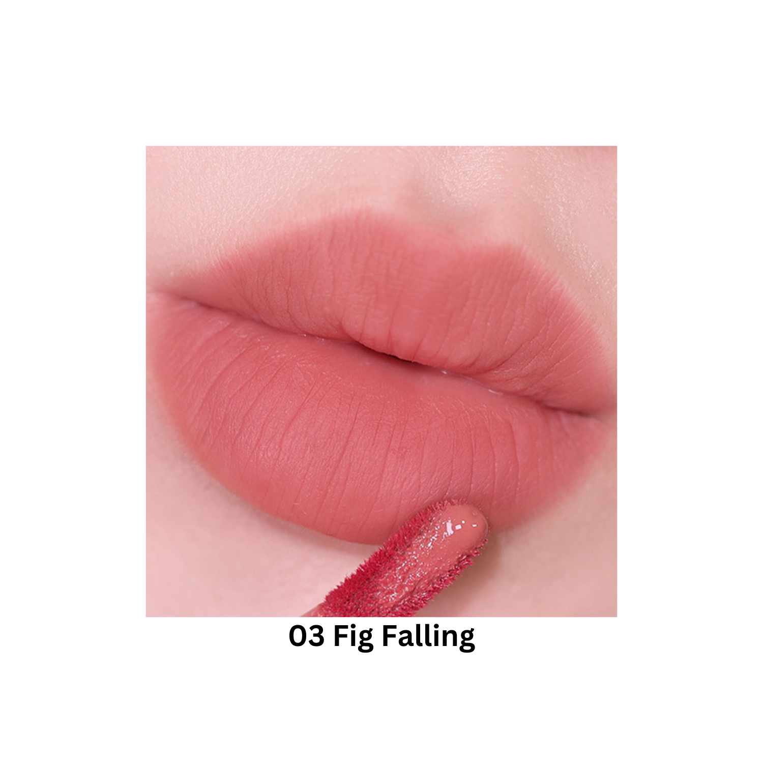 Too Cool For School Dew Blurry Lip Tint in a soft, blurry pink shade, showcasing the tinted lip product on lips.