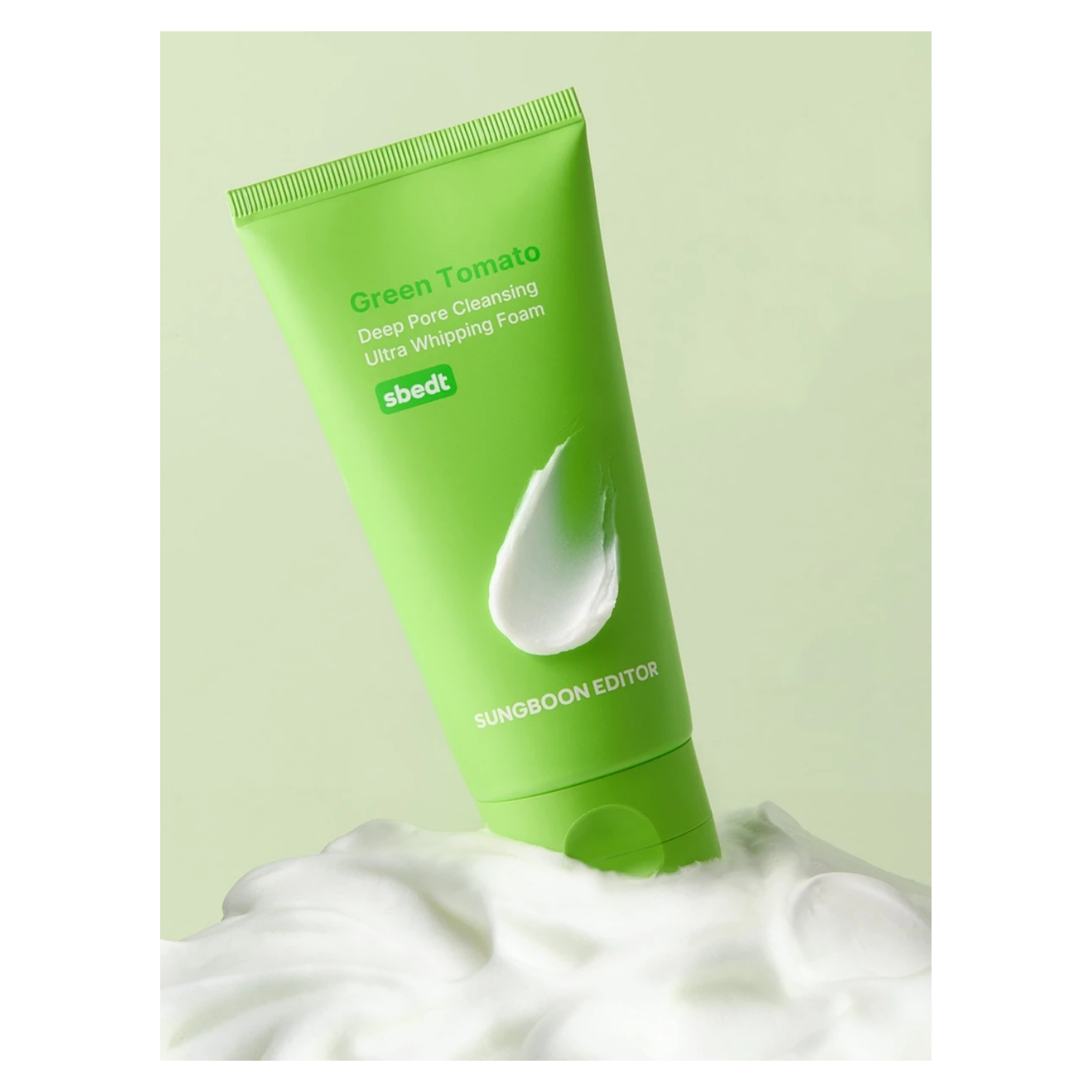 Sungboon Editor Green Tomato Deep Pore Cleansing Ultra Whipping Foam 120g (NEW) - Shop K-Beauty in Australia