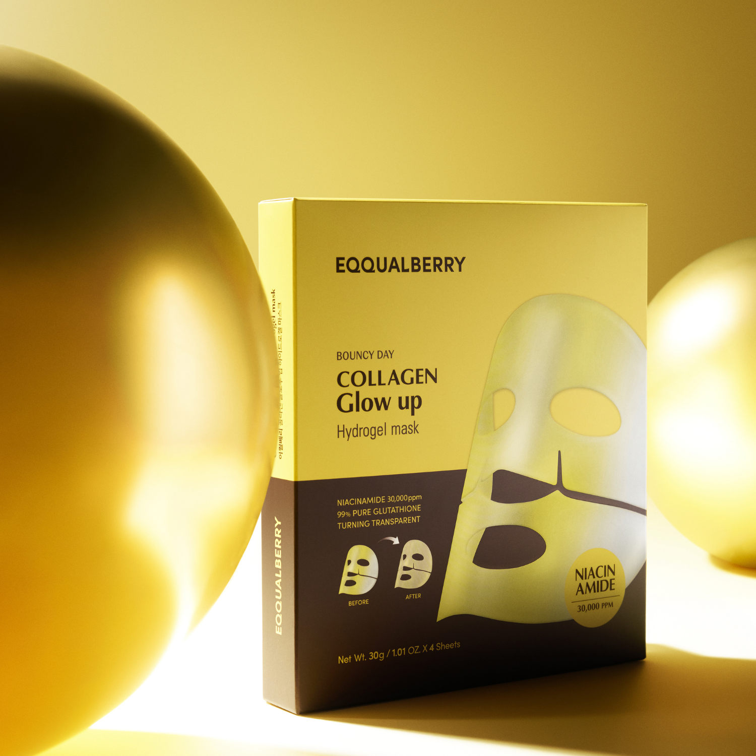 Eqqualberry Collagen Glow Up Hydrogel Mask 1pc - Shop K-Beauty in Australia