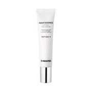 MEDI-PEEL Peptide 9 Aqua Essence lifting eye cream in a 40ml jar, showing the sleek packaging and product label.