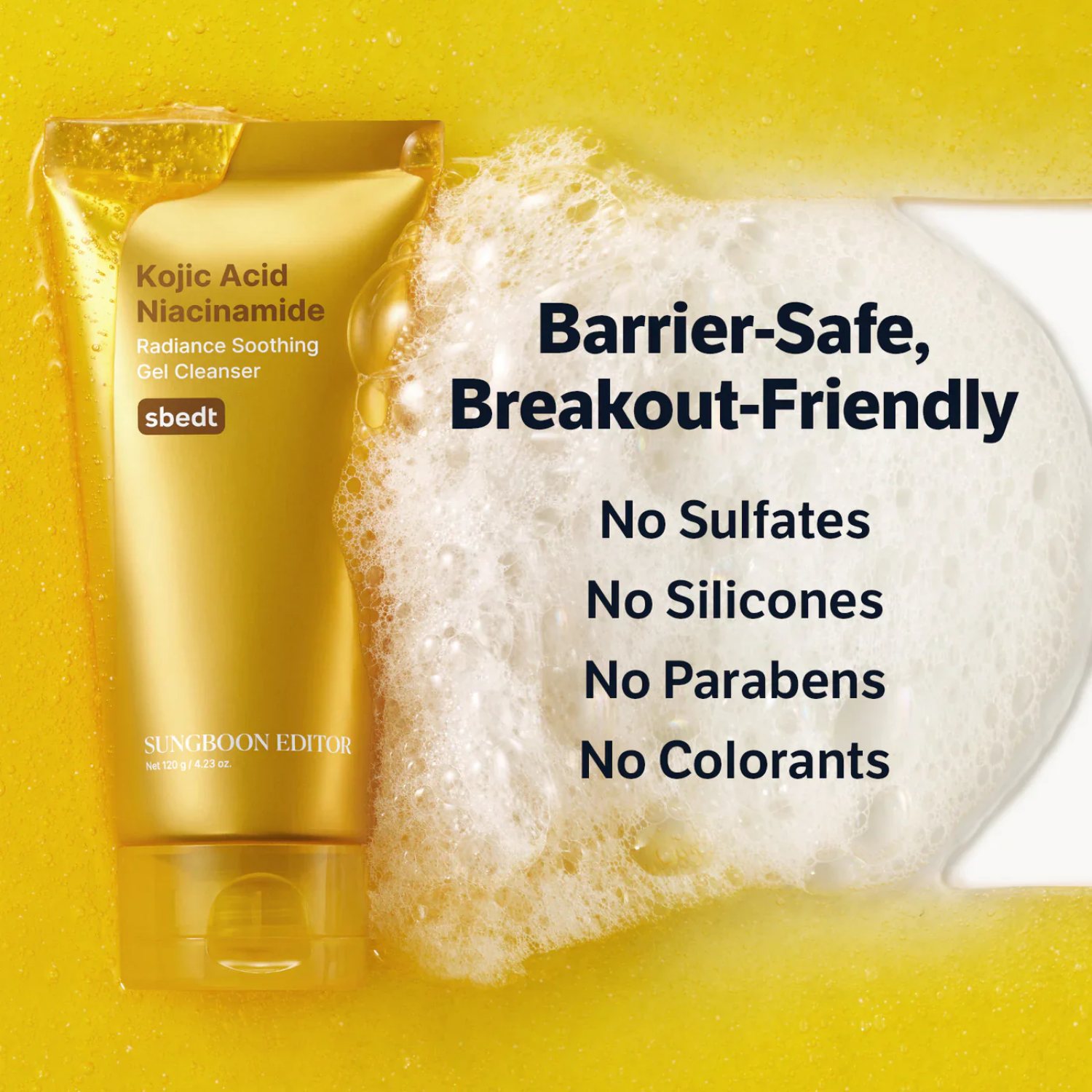 Sungboon Editor Kojic Acid Niacinamide Radiance Soothing Gel Cleanser 120g - Shop K-Beauty in Australia