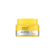 Missha Vita C Plus Spot Correcting Sleeping Mask pack, 50ml, showing the creamy, smooth texture of the leave-on skincare product.