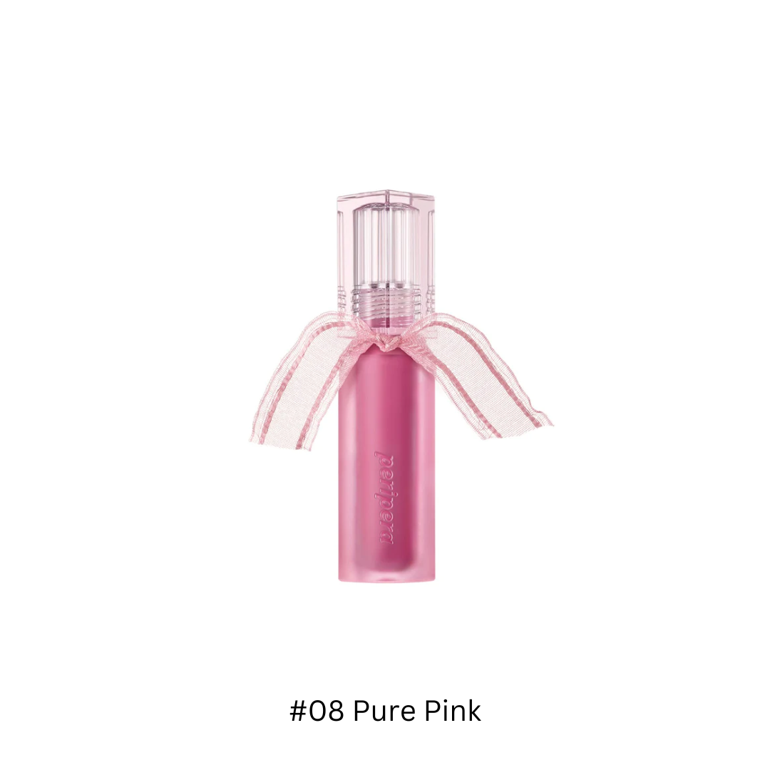 Peripera Water Bare Tint lip tint in a clear tube, showcasing its lightweight, hydrating formula and natural color.