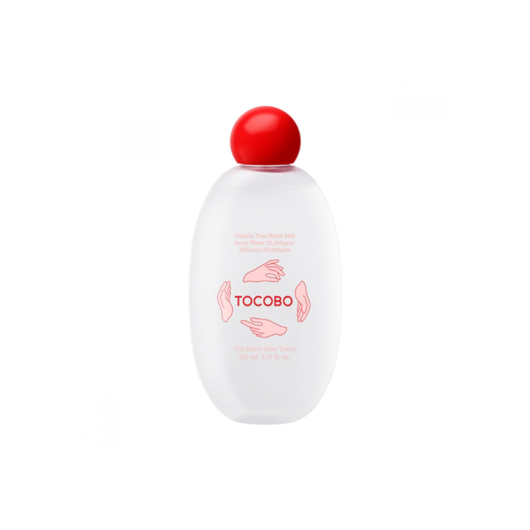 TOCOBO Vita Berry Pore Toner bottle, 150ml, with berry extract for pore cleansing and skin refreshment.