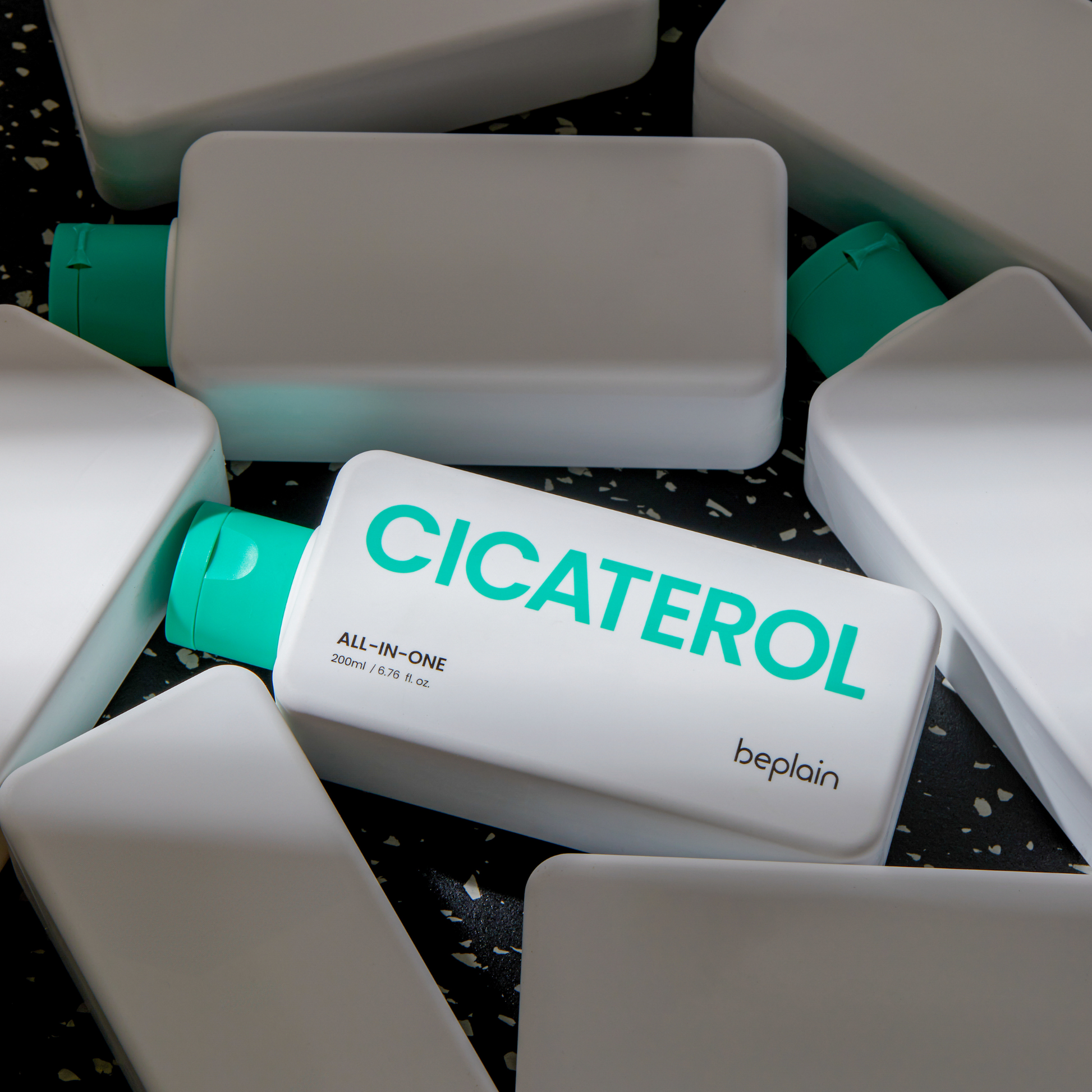 Beplain Cicaterol All-In-One 200ml face moisturizer bottle with pump for skincare and hydration.