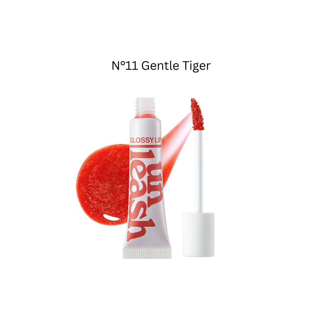 Unleashia Non Sticky Dazzle Tint lip tint in three vibrant colors, showcasing smooth, glossy, non-sticky lip color application.