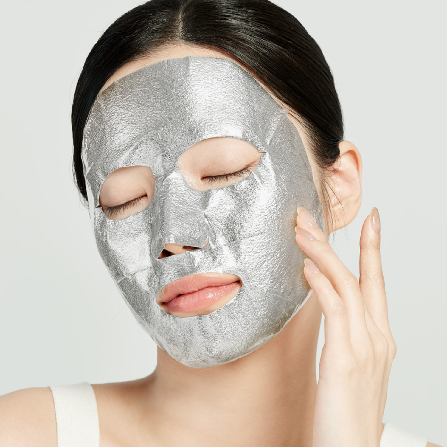 Marine Luminous Pearl Deep Moisture Foil Mask Box Silver [10pcs]