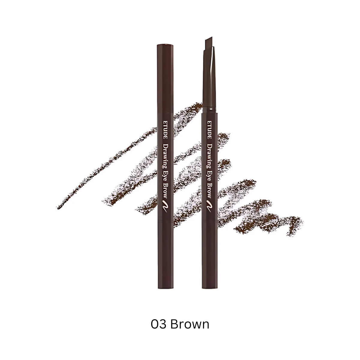 Etude House Drawing Eye Brow pencil with natural-looking eyebrow strokes and precision application for well-defined brows
