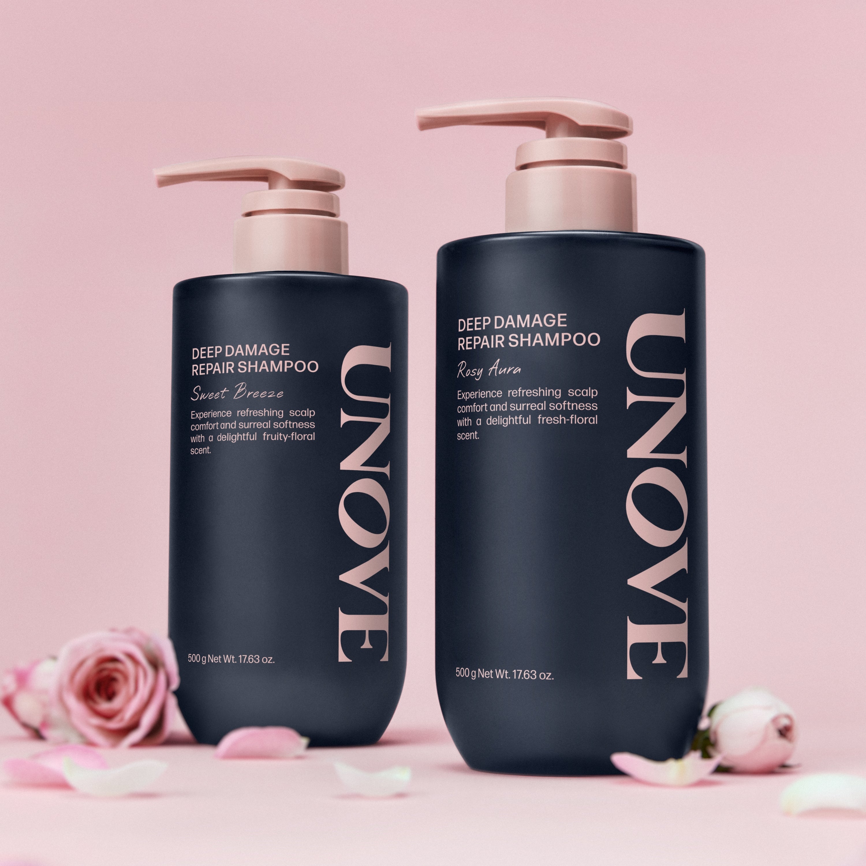 UNOVE Deep Damage Repair Shampoo (Rosy Aura) 500ml - Shop K-Beauty in Australia