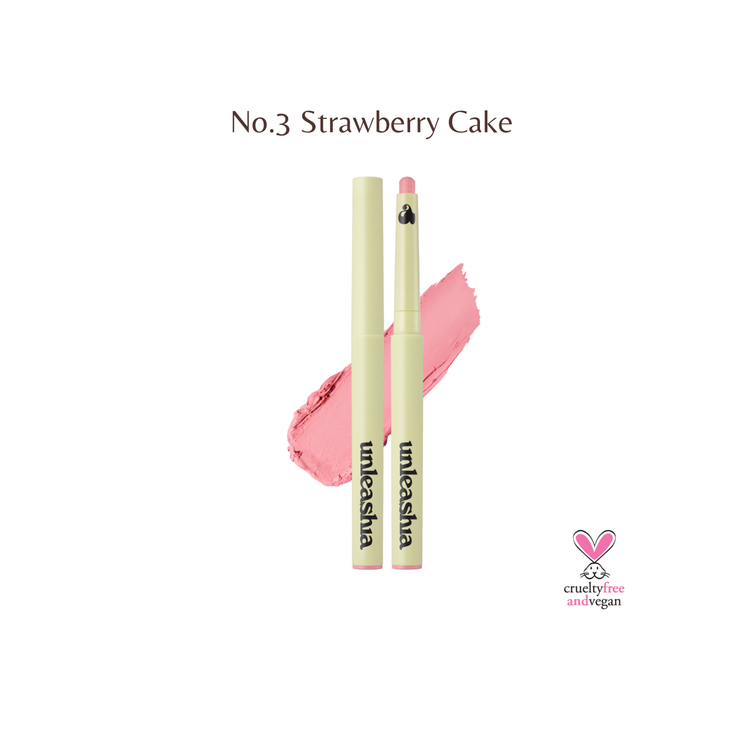 Unleashia Oh! Happy Day Lip Pencil lip liner, beige color, shown sharpened with product name visible on the packaging