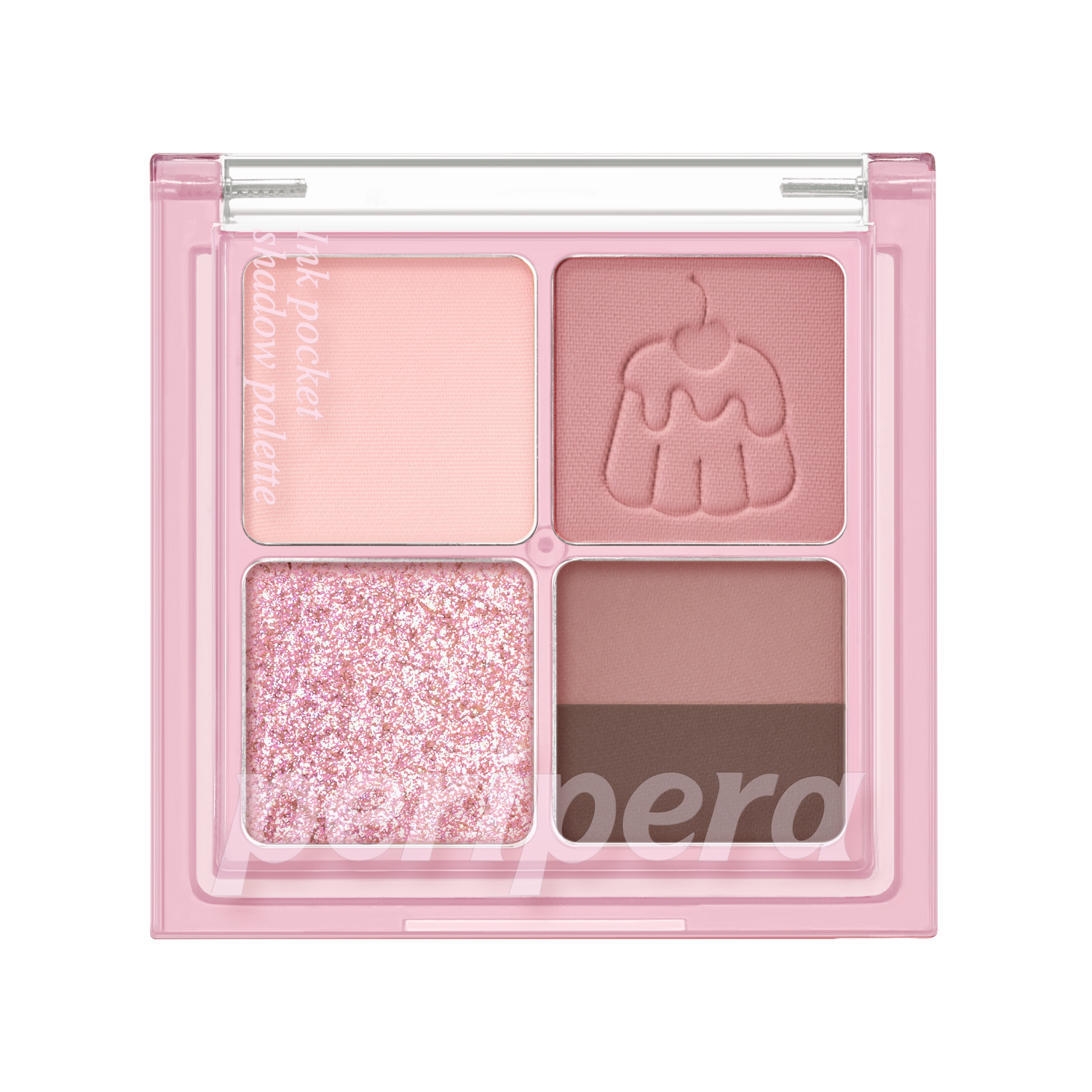 Peripera Ink Pocket Shadow Palette Soda Cafe version with three eyeshadow shades in a compact palette.