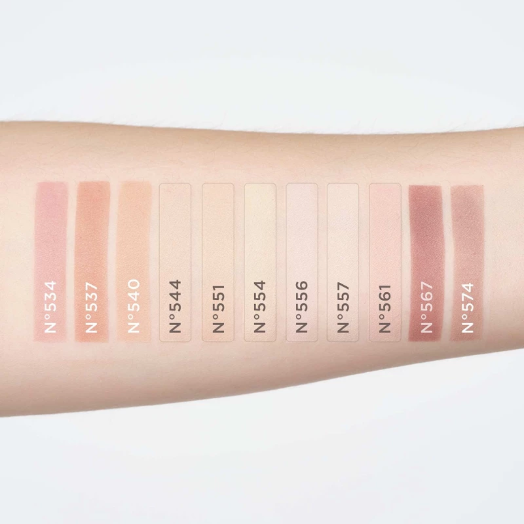ARTDECO eyeshadow in matte finish, showing a close-up of the eyeshadow pan with soft, neutral tones on a neutral background.