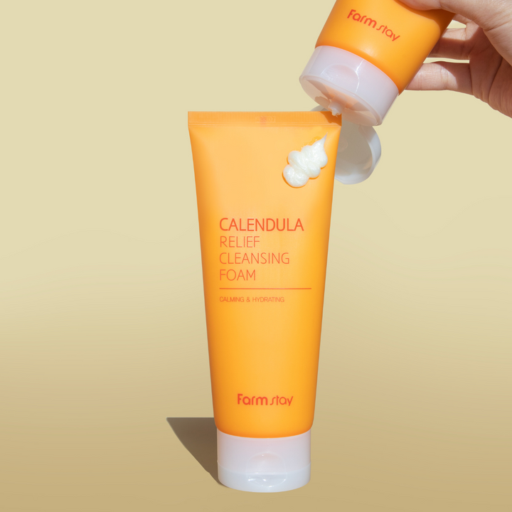 Farmstay Calendula Relief Cleansing Foam 180ml - Shop K-Beauty in Australia