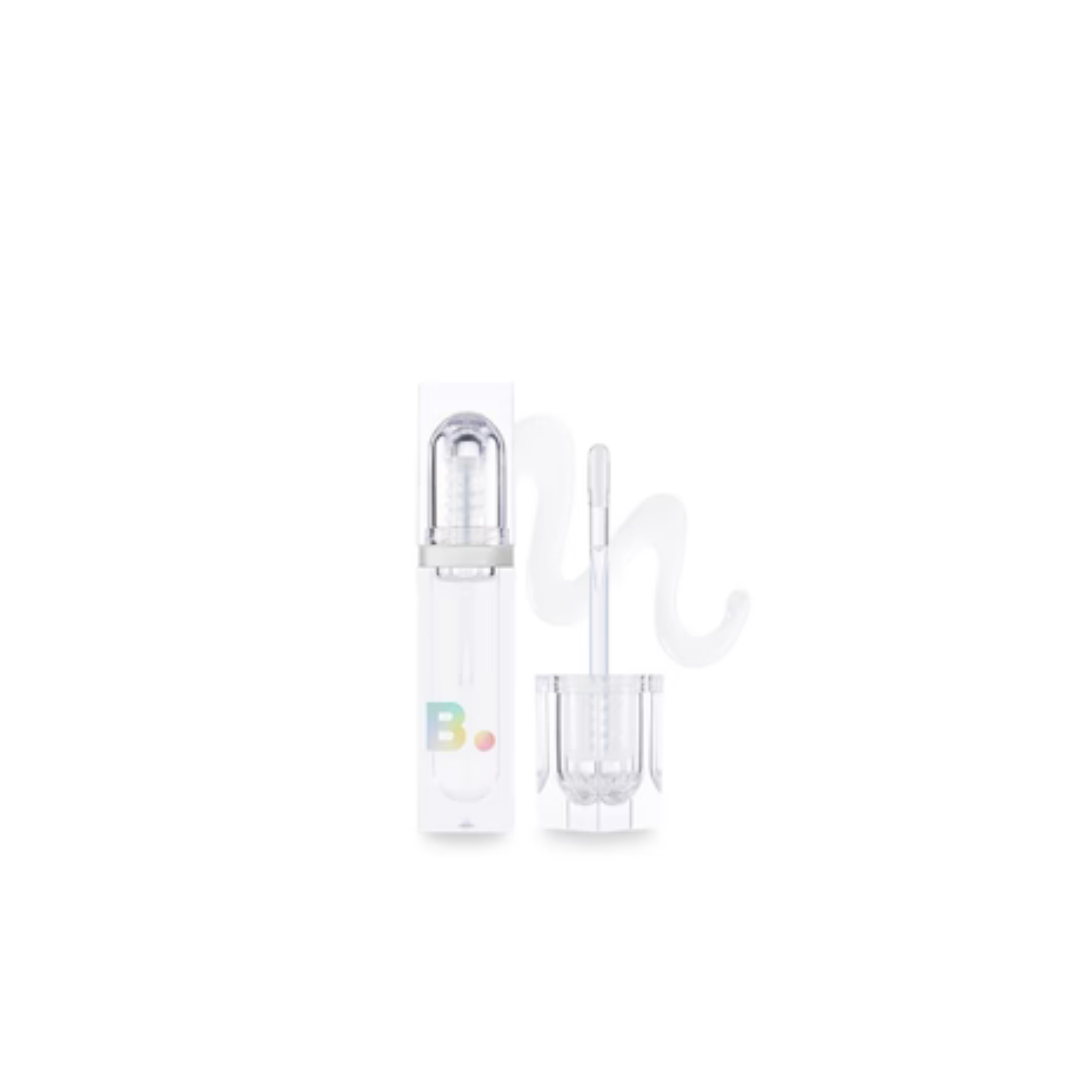 Banila Co Volume Lip Plumper showing a sleek tube with the product's applicator and vibrant pink lip gloss.