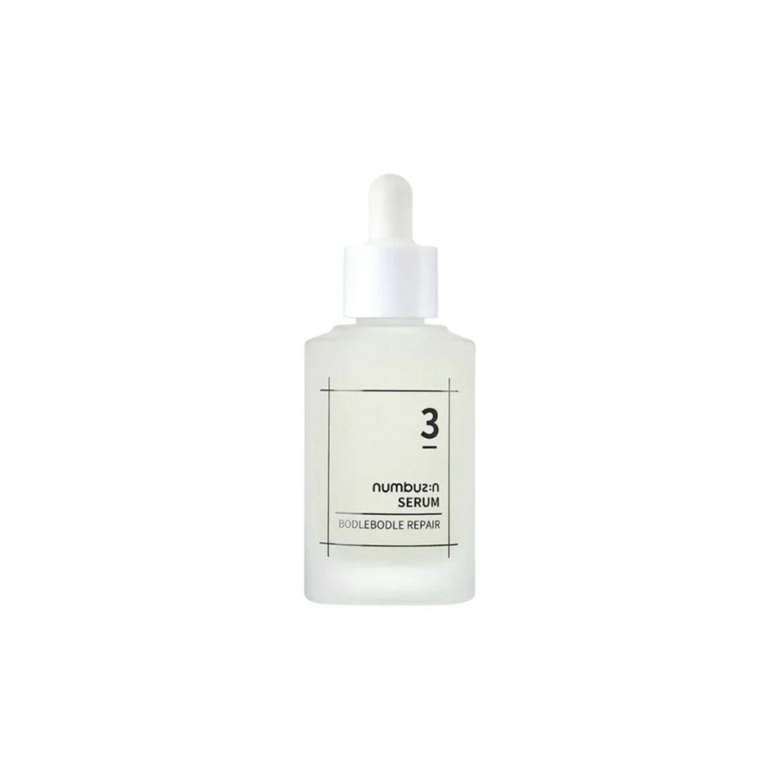 Numbuzin No.3 Skin Softening Serum 50ml bottle with dropper, smooth liquid formula for softening skin.