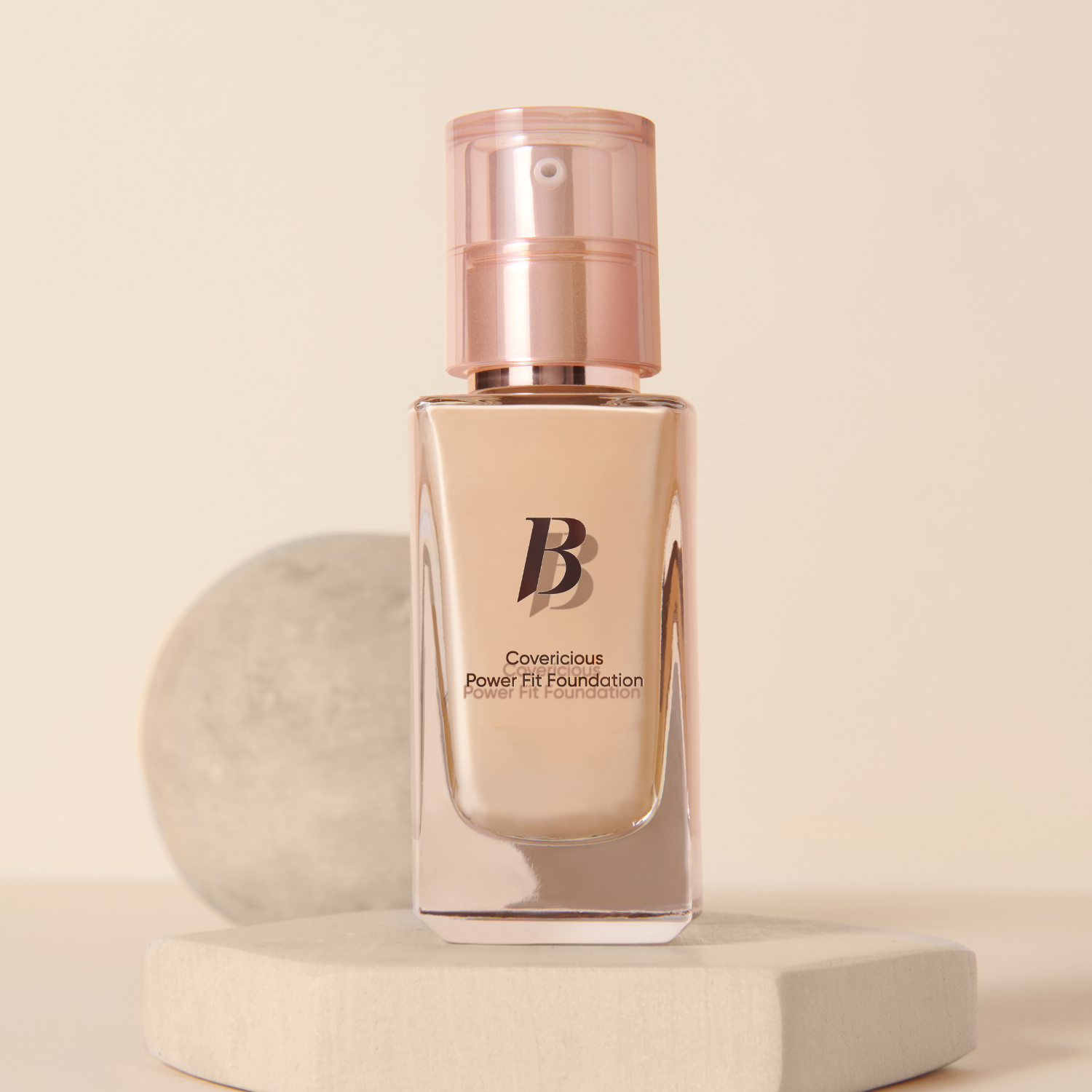 Banila Co Covericious Power Fit Foundation liquid foundation in 30ml bottle with a sleek design and clear label.