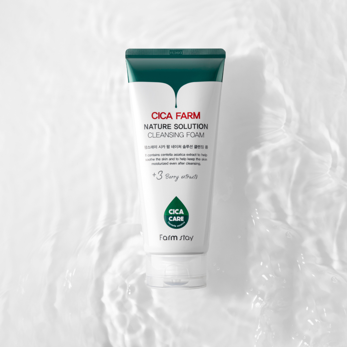 Farmstay Cica Farm Nature Solution Foam Cleanser 180ml - Shop K-Beauty in Australia