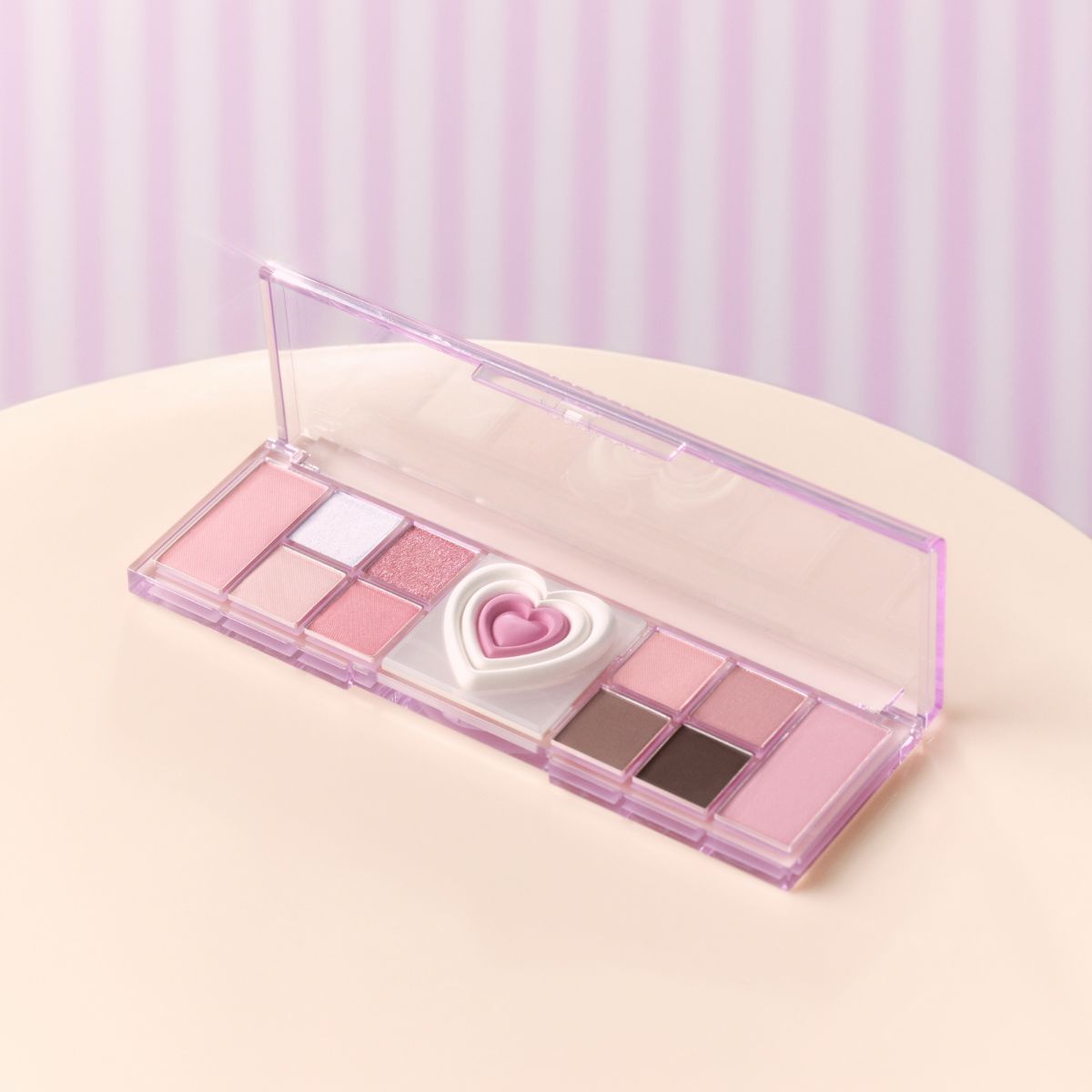 Peripera All Take Mood Like Eyeshadow Palette with multiple colorful shades and neutral tones displayed in open palette.