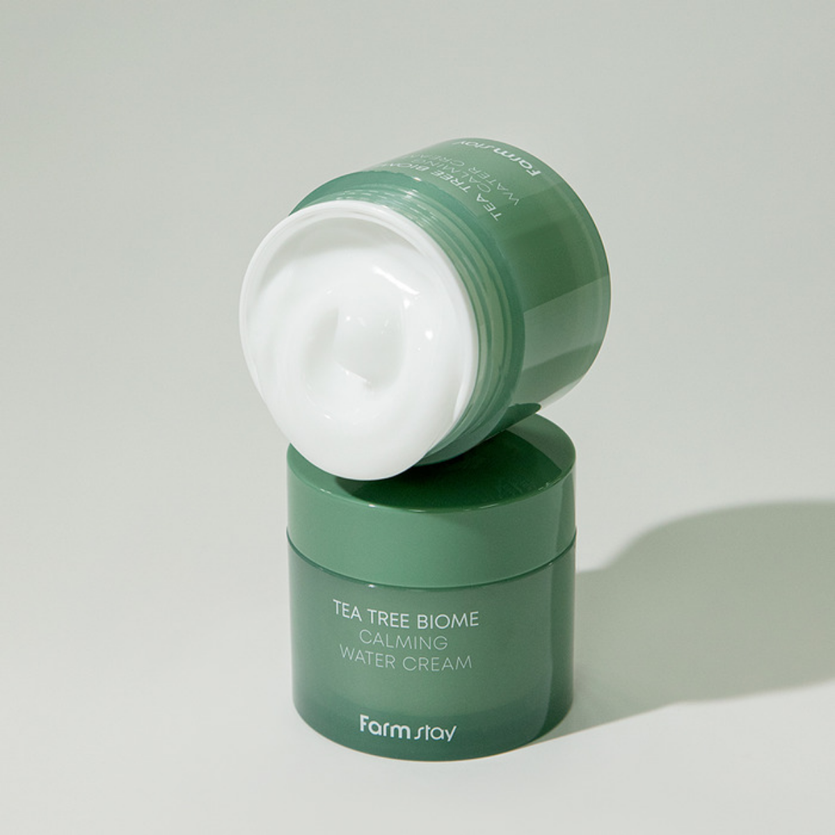 Farmstay Tea Tree Biome Calming Water Cream 80ml face moisturizer with soothing, hydrating formula for calm, refreshed skin.