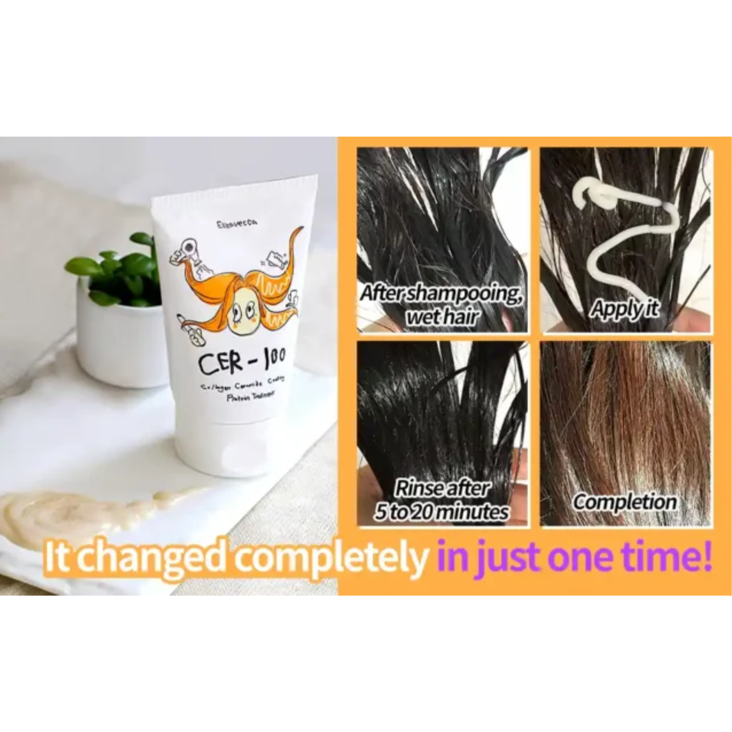 ELIZAVECCA Milky Piggy Collagen Ceramide Coating Protein Treatment 100ml  - La Cosmetique