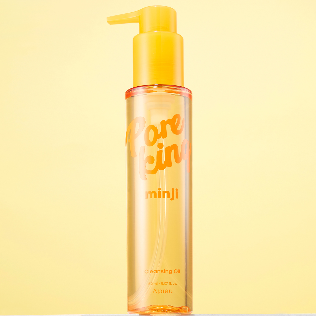 A'pieu Pore King Minji Cleansing Oil 150ml bottle, lightweight oil cleanser for deep pore cleansing and skin refreshment.