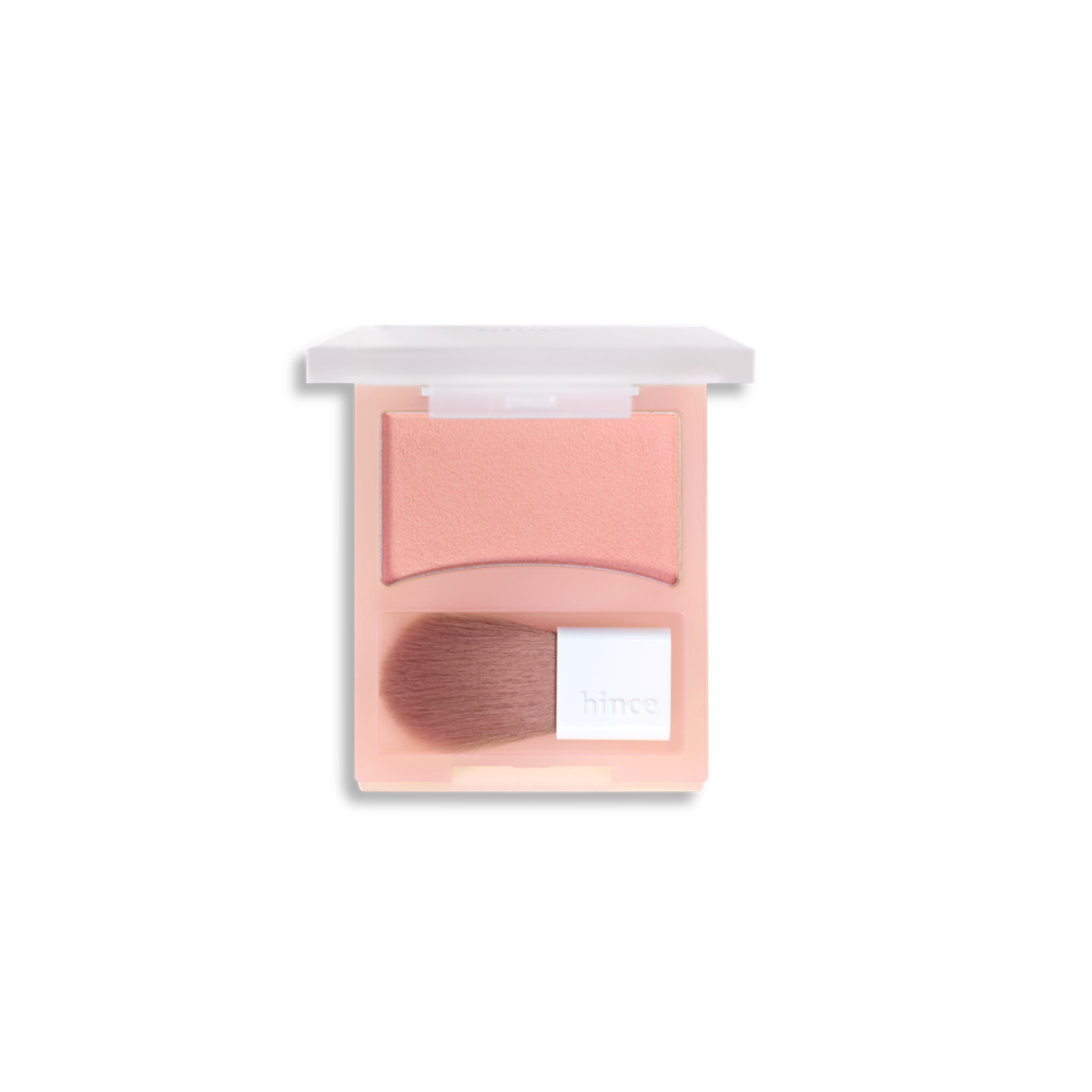 Hince Hug Layer Cheek Blush in soft pink shade, showing the blush compact with a pressed powder finish and subtle brand label.