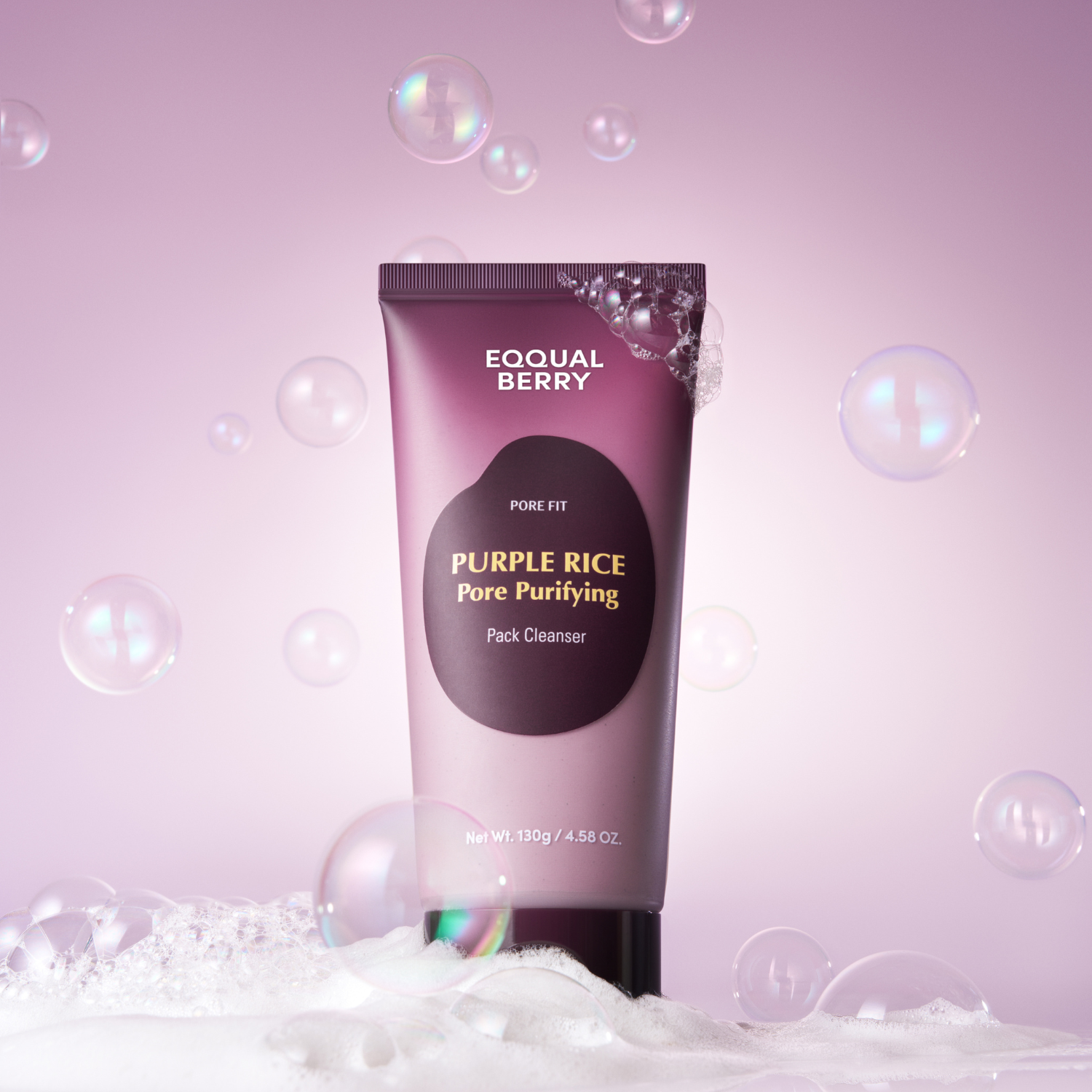 Eqqualberry Purple Rice Pore Purifying Pack Cleanser 130g - Shop K-Beauty in Australia