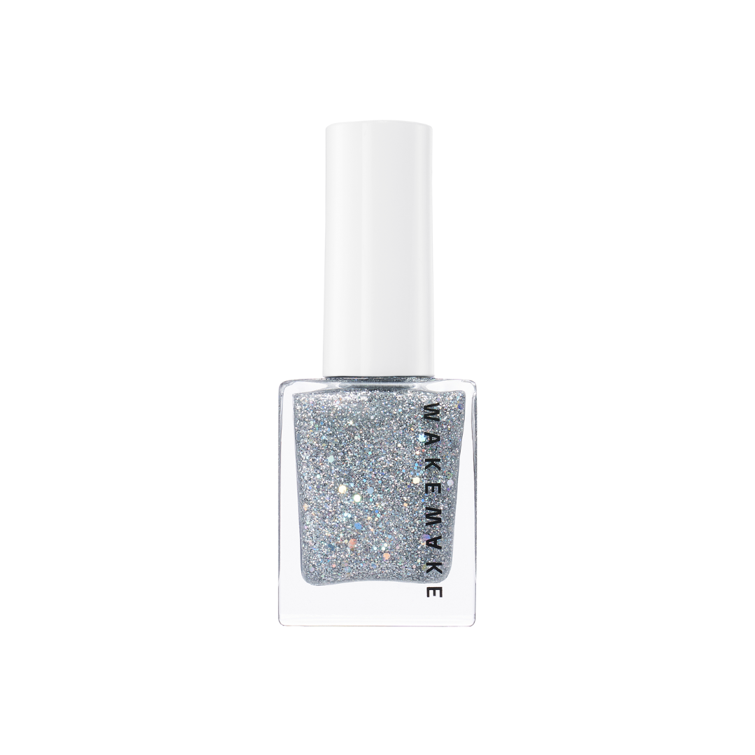 Wakemake glitter nail gun nails with sparkling glitter finish, designed for nail art and manicure enhancements.