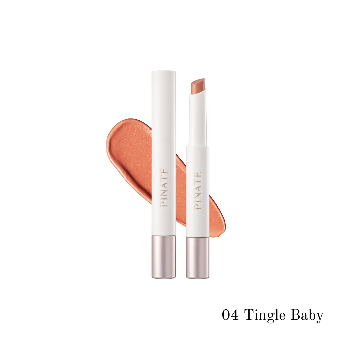 Pinate Bare Glow Peptide Melting Balm lipstick in a sleek tube, ready to add a natural glow to lips.