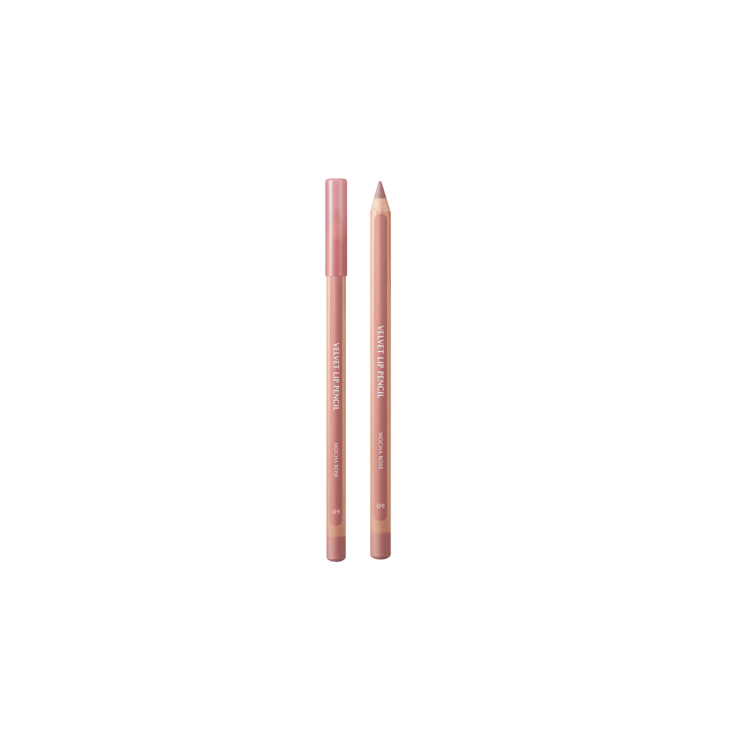 Clio Velvet Lip Pencil Set featuring two lip liner pencils in sleek black packaging with silver accents, designed for precise lip definition.