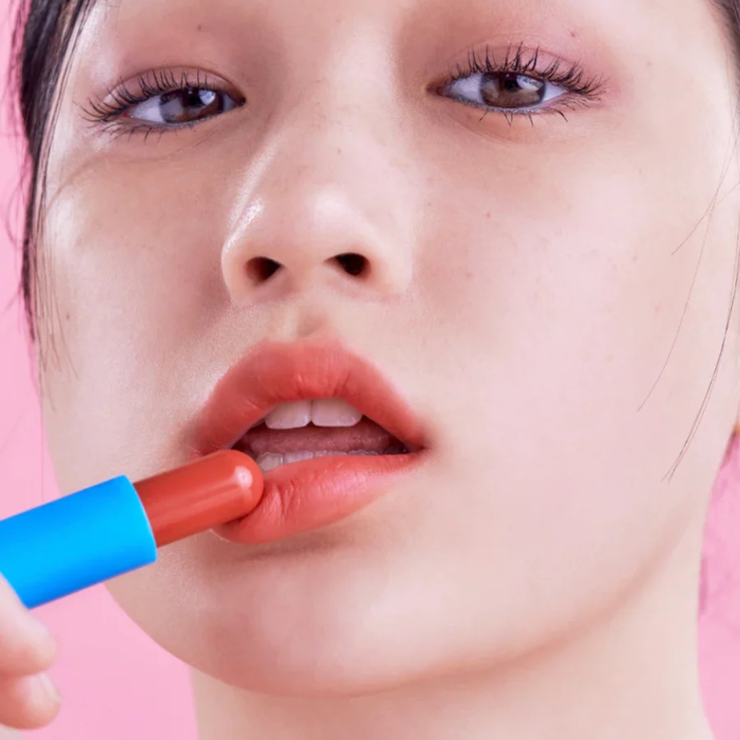TOCOBO Powder Cream Lip Balm in 3.5g, featuring two color options, with a smooth, creamy texture and natural finish.