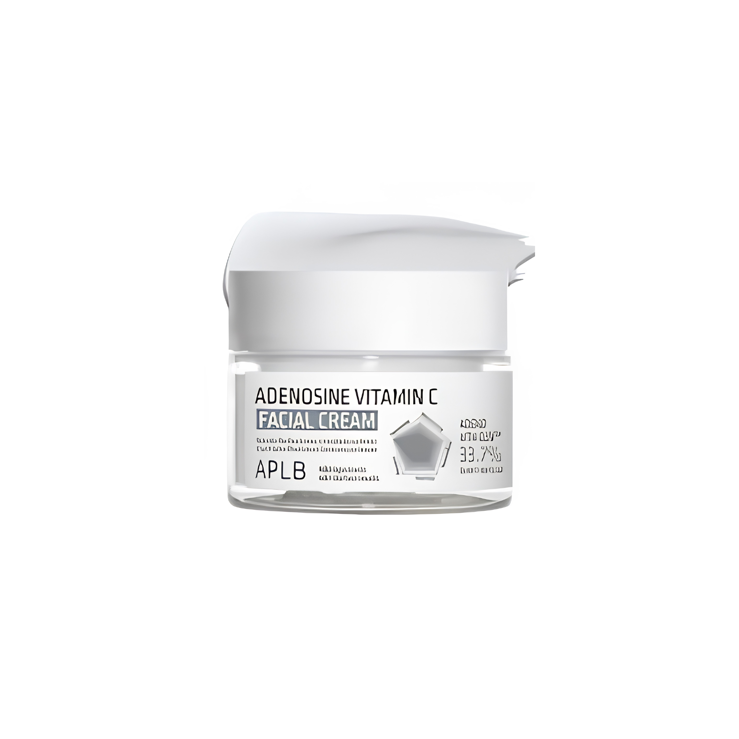 Adenosine Vitamin C facial cream by APLB in a 55ml jar, showcasing the moisturizing face cream with brightening ingredients.