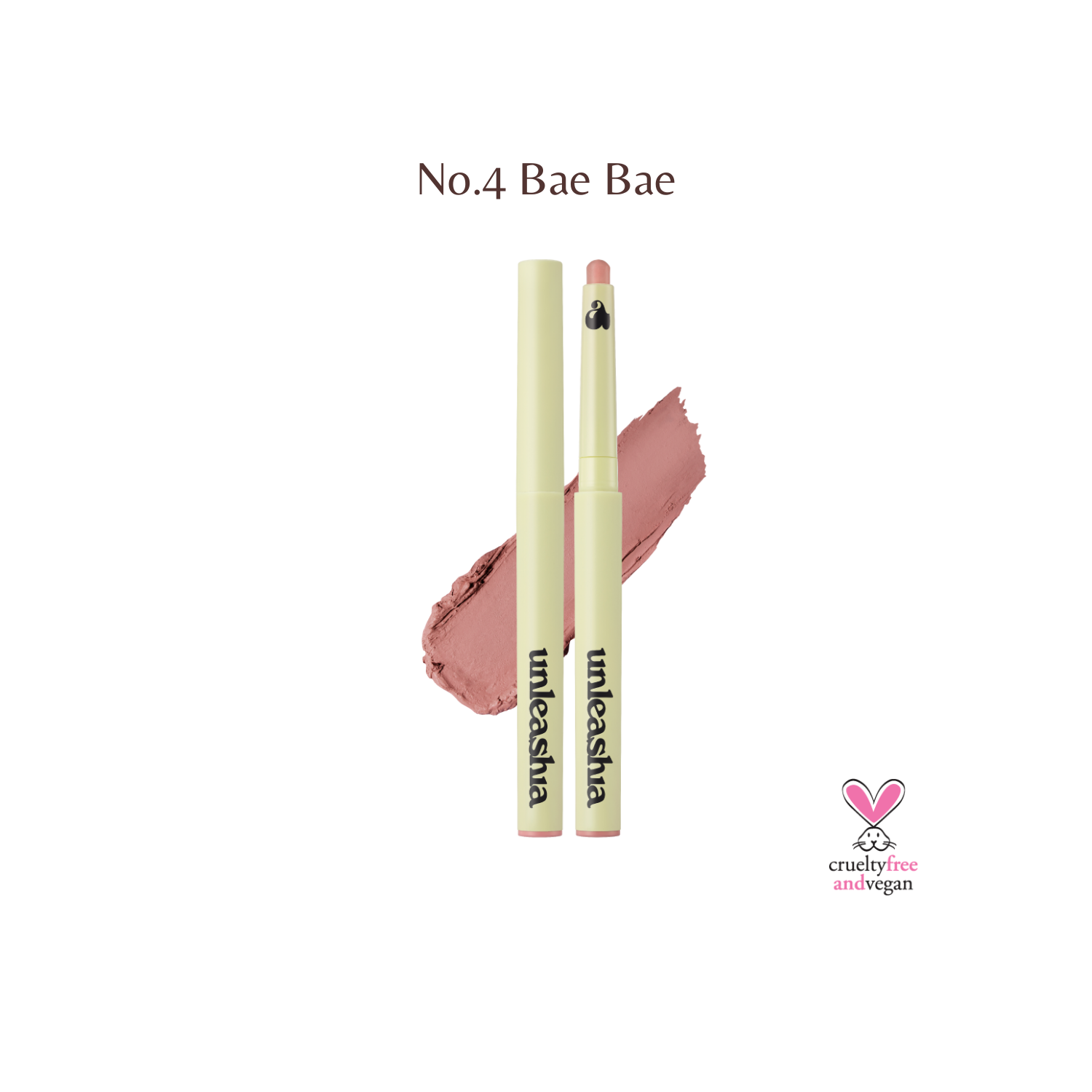 Unleashia Oh! Happy Day Lip Pencil, a lip liner with a sharpened tip, in a neutral shade, displayed on a white background.