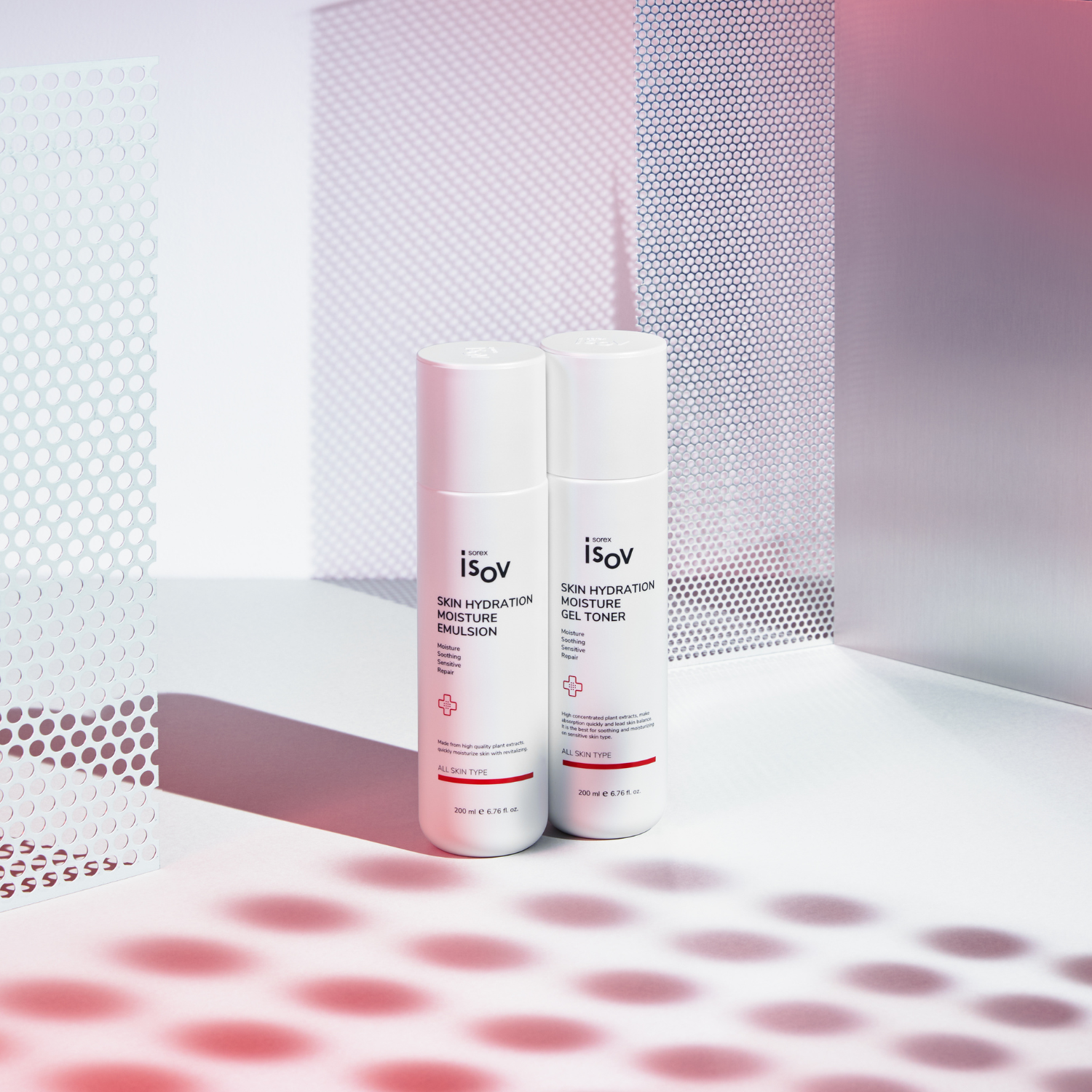ISOV Skin Hydration Moisture Emulsion in a 200ml bottle, a lightweight face moisturizer with a smooth, hydrating texture.