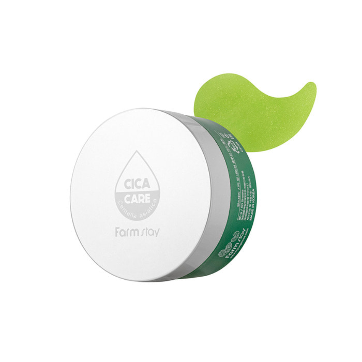 Farmstay Cica Farm Nature Solution Eye Patch sheets showing soothing eye patches for nourishing and revitalizing the eye area.
