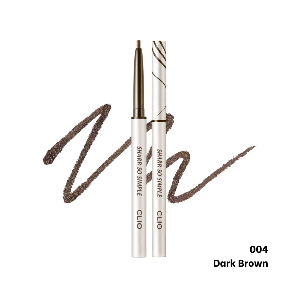 Clio Sharp So Simple waterproof pencil eyeliner showing the sleek black pencil with a sharpened tip ready for use.