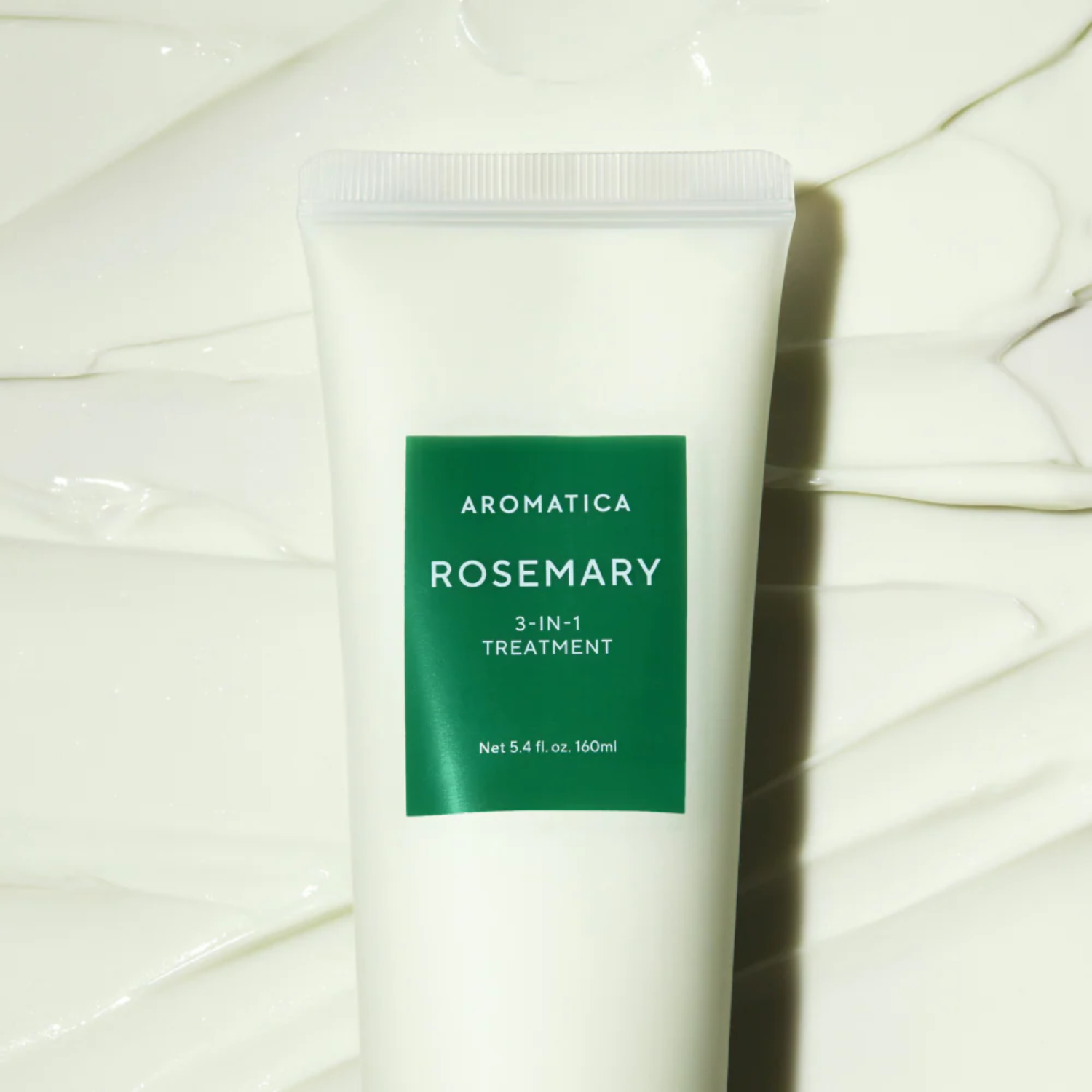 Aromatica Rosemary 3-in-1 Treatment bottle, 160ml, with conditioner and treatment for hair care, featuring a natural herbal formula.