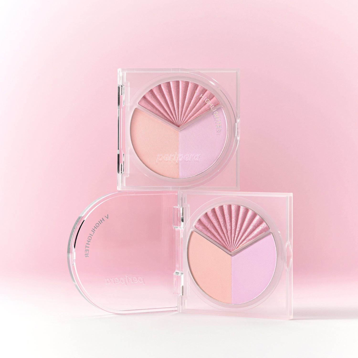 Peripera V Highlighter with shimmery, light-reflecting formula, featuring a sleek highlighter pen for glowing skin.